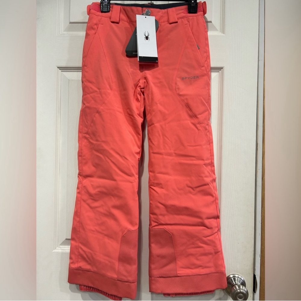 Spyder Girls Size 12 Olympia Snow Pants Coral NWT Ski Snowboard